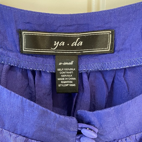 100% Silk Ruffled Sleeve Top - Picture 4 of 5